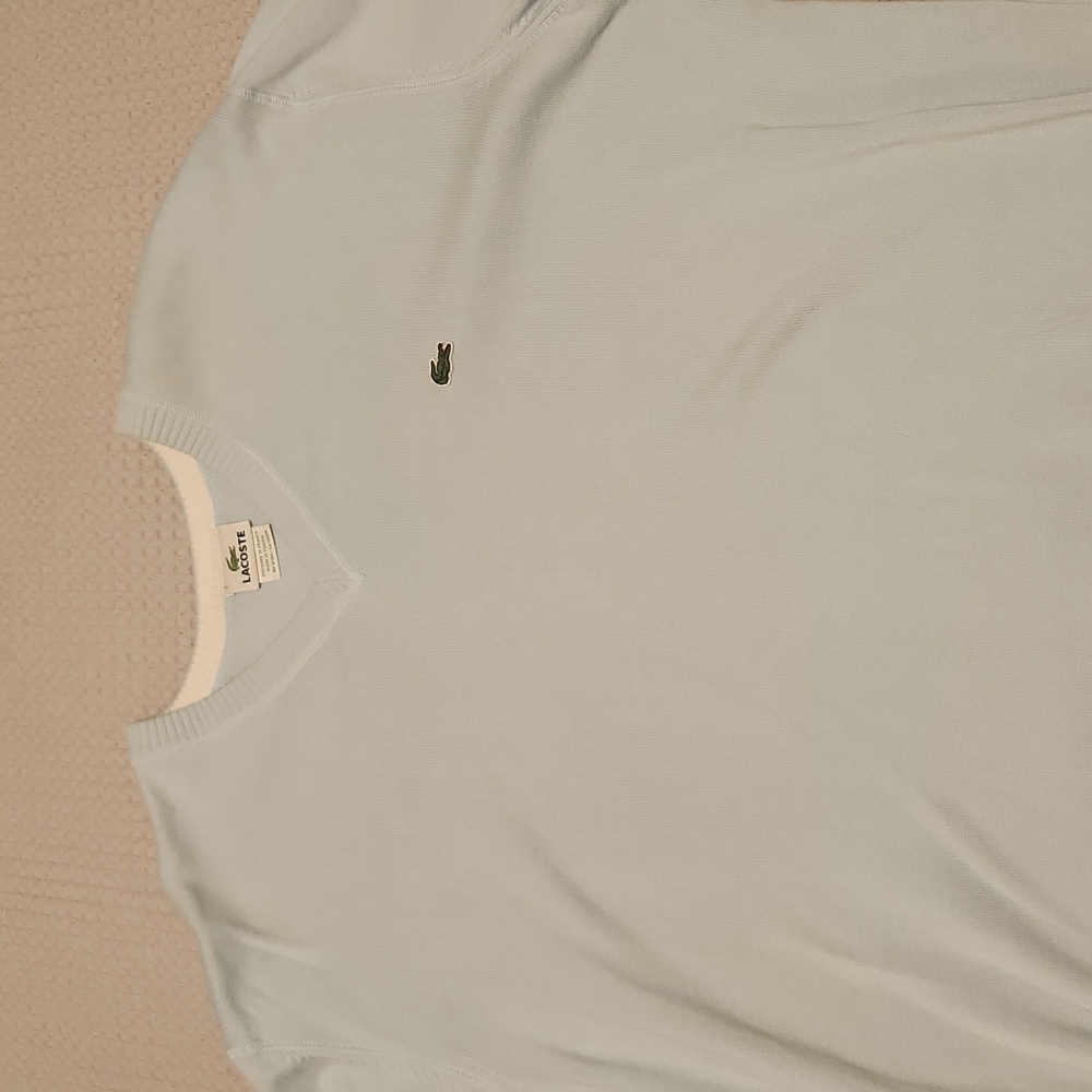 Lacoste v neck cotton sweater